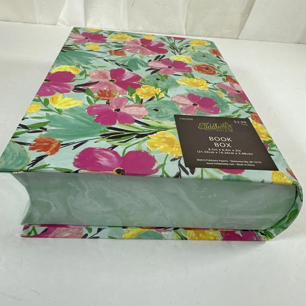 Floral Decorative Book Storage Box 8.5